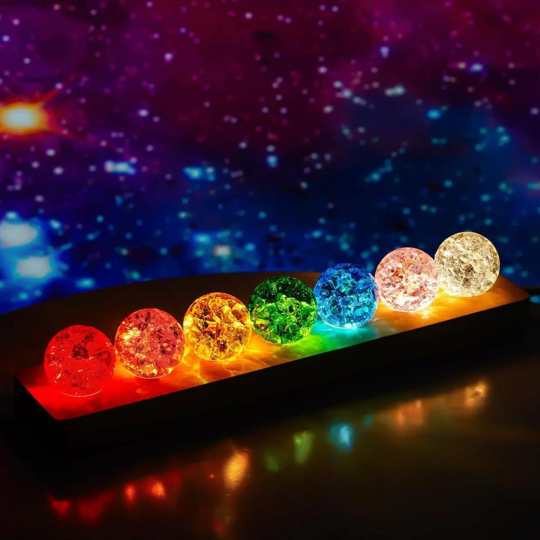 Luminous Glass Planet Ball – Colourful Desktop Décor & Unique Gift