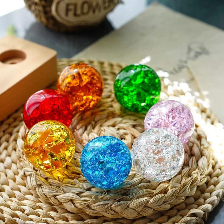 Luminous Glass Planet Ball – Colourful Desktop Décor & Unique Gift