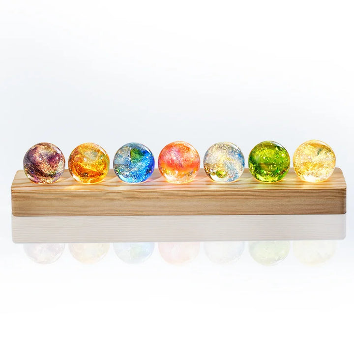Luminous Glass Planet Ball – Colourful Desktop Décor & Unique Gift